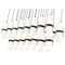 Z-Lite Cayden Linear Chandelier, 23-Light, 18in W x 54in L x 16.75in H, Matte Black/Clear + Etched Opal 1946P-23L-MB - alternate 6
